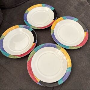 Vintage Japanese Fine China Decorated In US Mikasa California 6” Set Of 4Plates